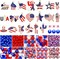 480PCS+ Patriotic Beads Charms for Jewelry Making Enamel 4th of July American Flag Star Charms Independence Day Loose Beads for DIY Necklace Earring Bracelet Making Holiday Decorations